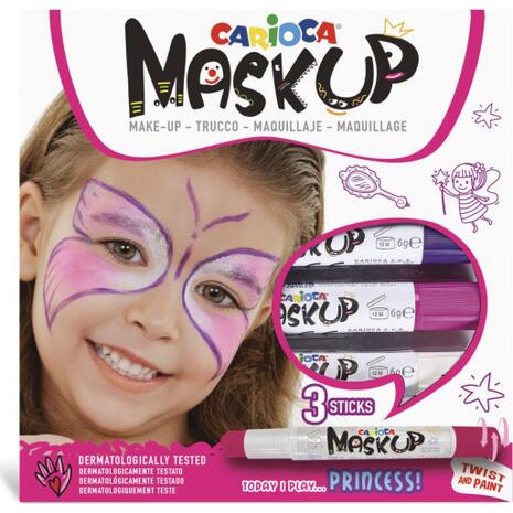 Χρώματα προσώπου Carioca Mask Up Princess 43049 (σετ 3 χρωμάτων)